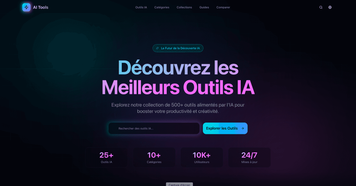 Auto-ChatGPT - Annuaire complet référençant tous les outils IA disponibles sur le marché. Recherche, filtres et comparaison des solutions d'intelligence artificielle.